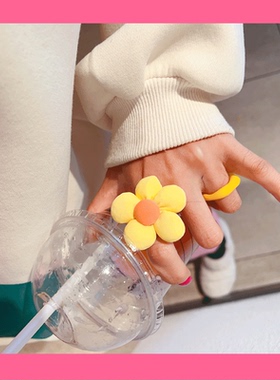 绿森林女布艺日韩可爱戒指