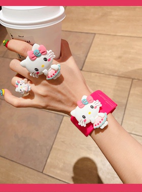 个性卡通猫咪手镯亚克力日韩少女