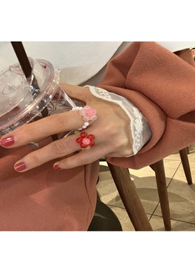 精致花朵手工戒指日韩休闲