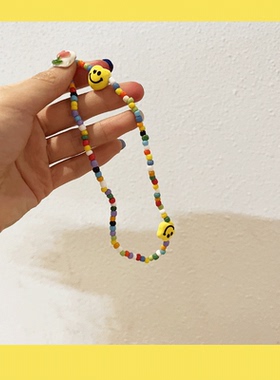 绿森林女滴油米珠可爱卡通笑脸