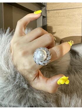 戒指女个性夸张满钻指环