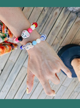 绿森林女亚克力日韩卡通手链彩绘