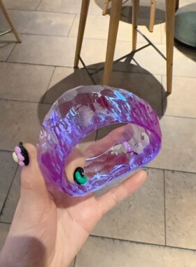 个性透明闪亮夸张手镯