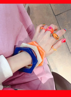 个性手镯其他亚克力复古女