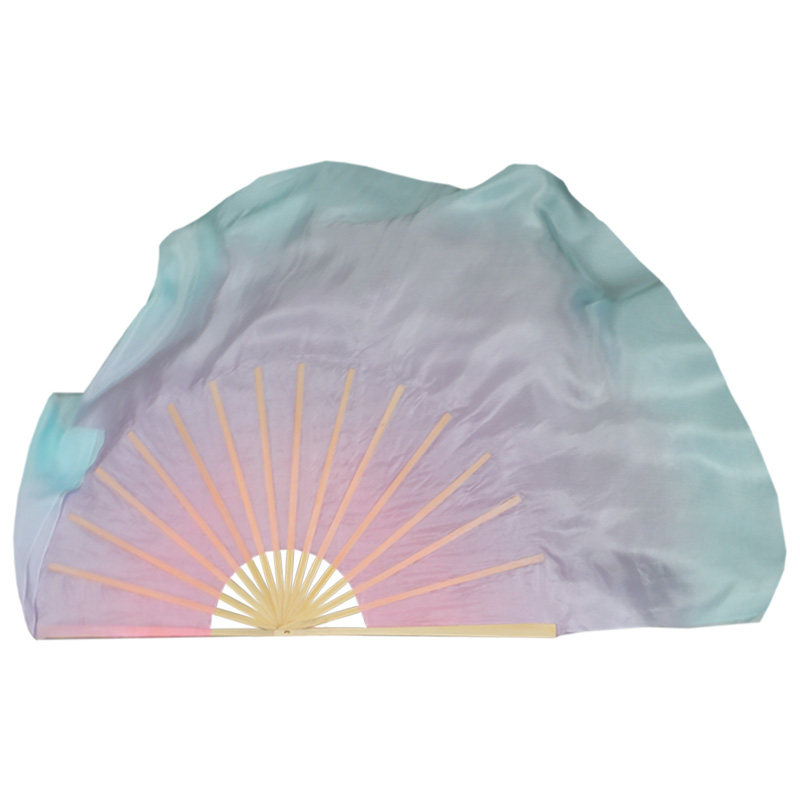 真丝扇梦幻粉紫蓝古典舞绸扇长胶州秧歌绸扇中国舞跳舞扇子丝巾 梦幻舞扇 淘优券
