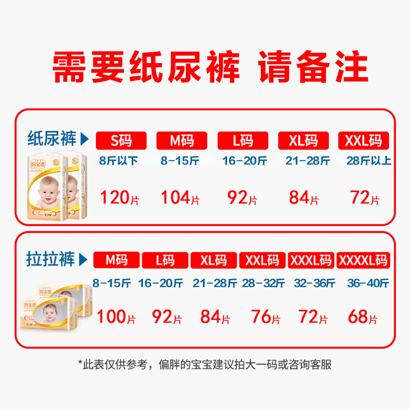 拍一发二！妈宝适婴儿纸尿裤共120片