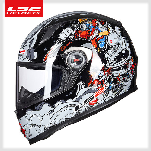 LS2头盔摩托车全盔男女电动车四季通用防雾卡丁车赛跑车机车FF358 - 图1
