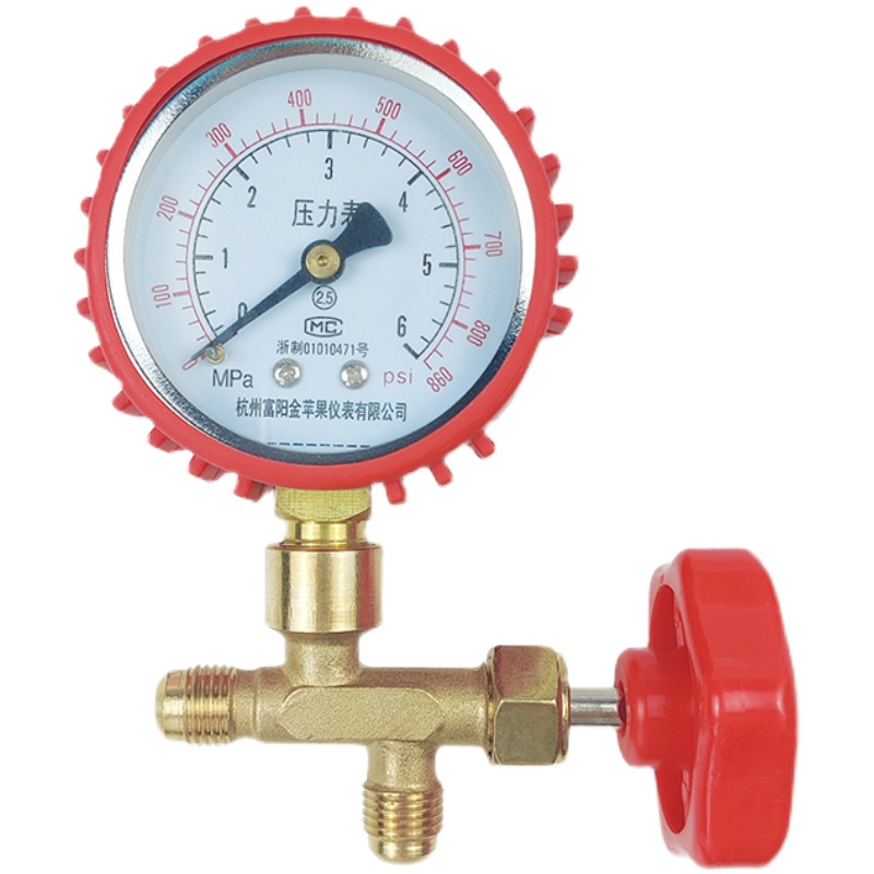 空调R22充氟压力表CT-466雪种冷媒加液表检压检测表汽车加氟工具-图3