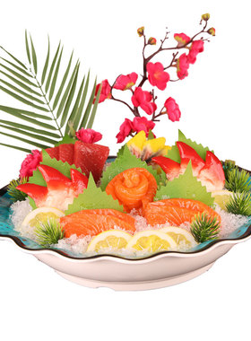 仿真美食三文鱼刺身模型道具海鲜