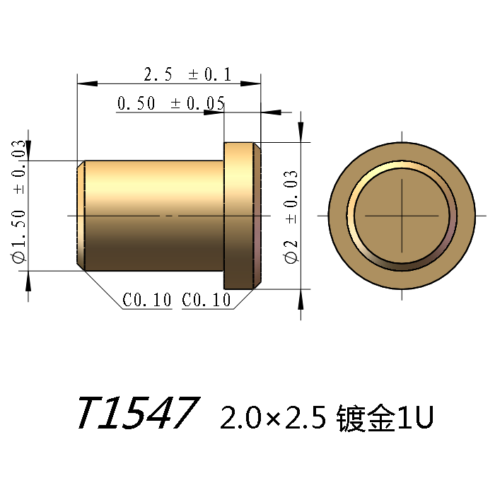 pcb贴片铜柱触点座母针公母插针实心铜粒界面导电钉镀金圆铜pin针-图0