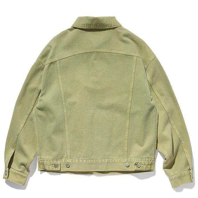 牛油果绿OVERSIZE牛仔外套高街男女款宽松牛仔衣工装夹克糖果色潮,淘宝优惠券,粉丝福利购,淘宝优惠卷