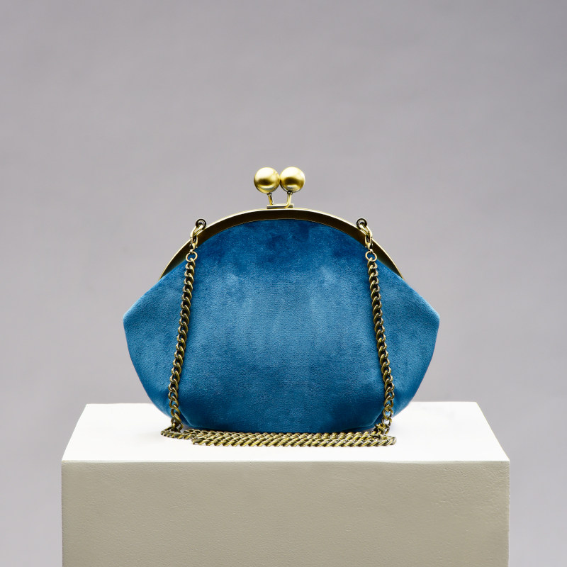 coinqian2019新款小蓝色复古单肩包 leancce女士包袋