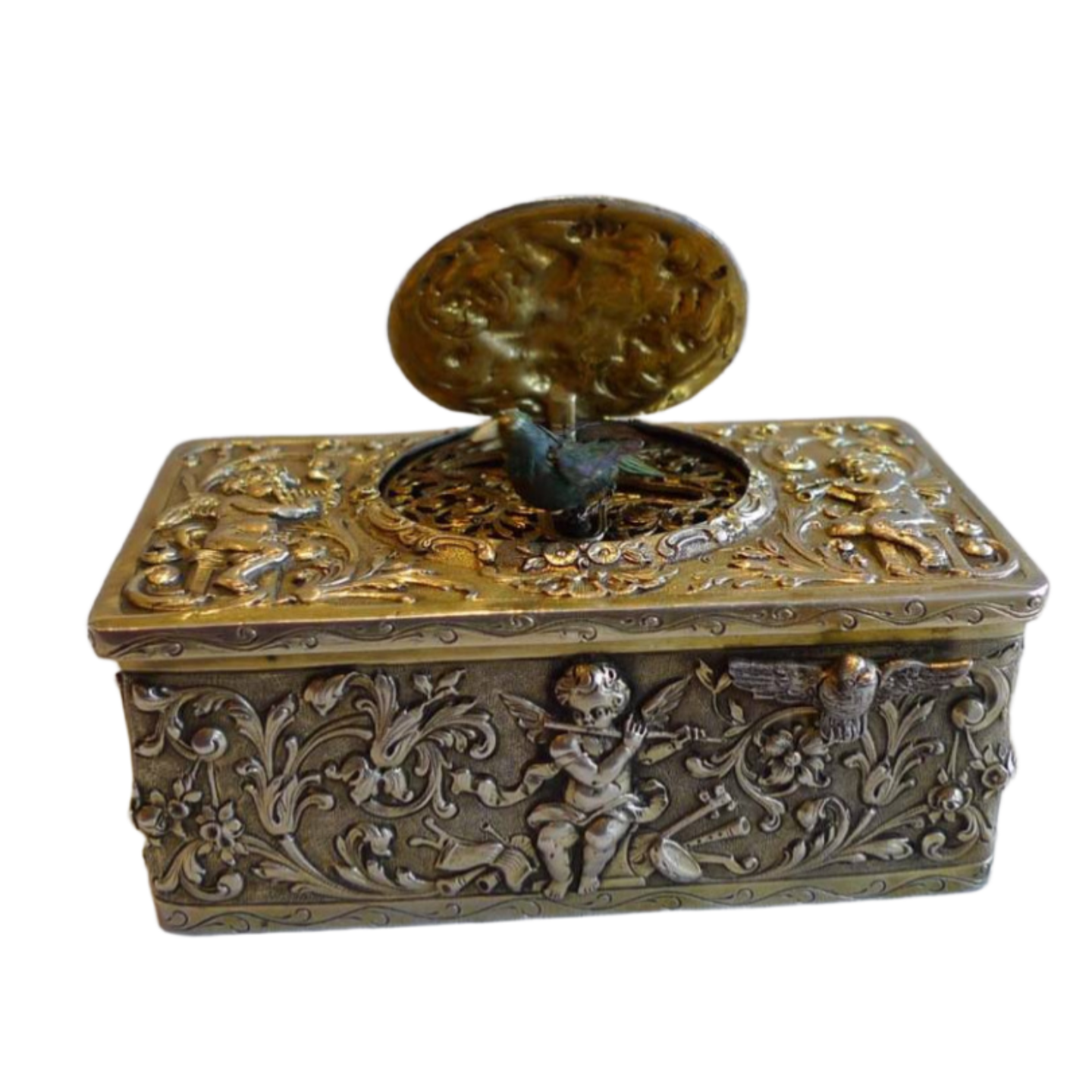 跨境3D Vintage Bird Music Box 3D复古鸟音乐盒送礼桌面摆件精致 - 图2