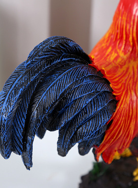 中式大公鸡树脂摆件大吉大利大公鸡装饰客厅茶几桌面装饰礼品摆件