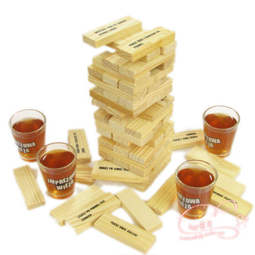 喝酒遊戲道具積木鬥技酒吧娛樂助興疊疊高抽抽樂Drinking Game