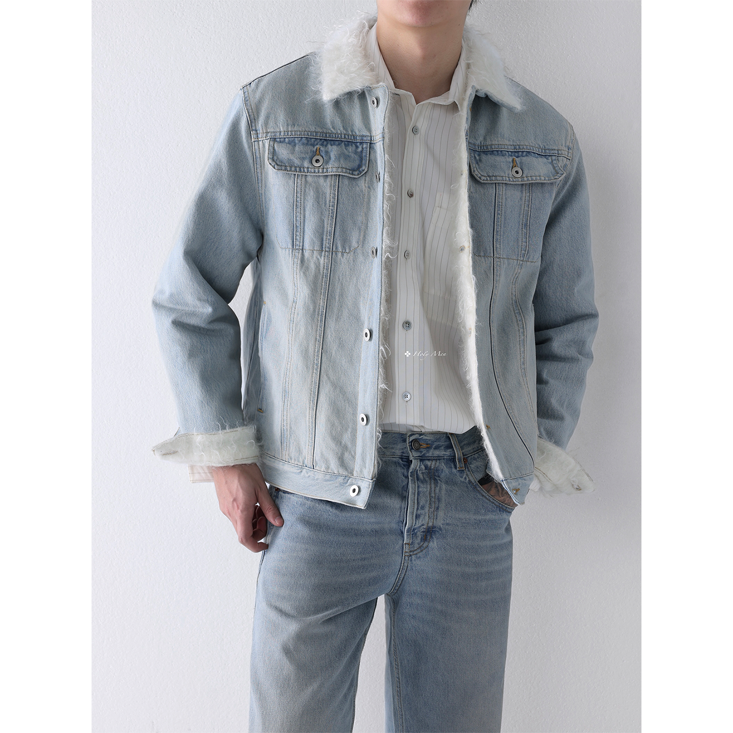 HolyMen | 25FW安哥拉山羊毛内里Kaihara重磅水洗牛仔夹克外套,淘宝优惠券,粉丝福利购,淘宝优惠卷