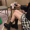 Thick sole inner heightening Martin boots for women slimming Chelsea boots