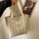 Ins Japanese style bag women's 2024 canvas bag fashionable striped shoulder school tote commuter school bag