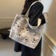 Korean Style Large Bag Women's 2025 New Casual Versatile Tote Canvas Bag Large Capacity Commuting Shoulder Bag