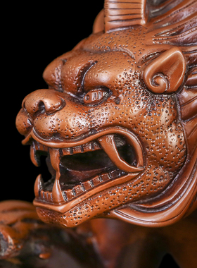 紫铜錾刻独角吞金貔貅赠礼摆件