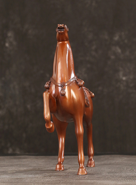 徽匠铜韵紫铜唐马摆件