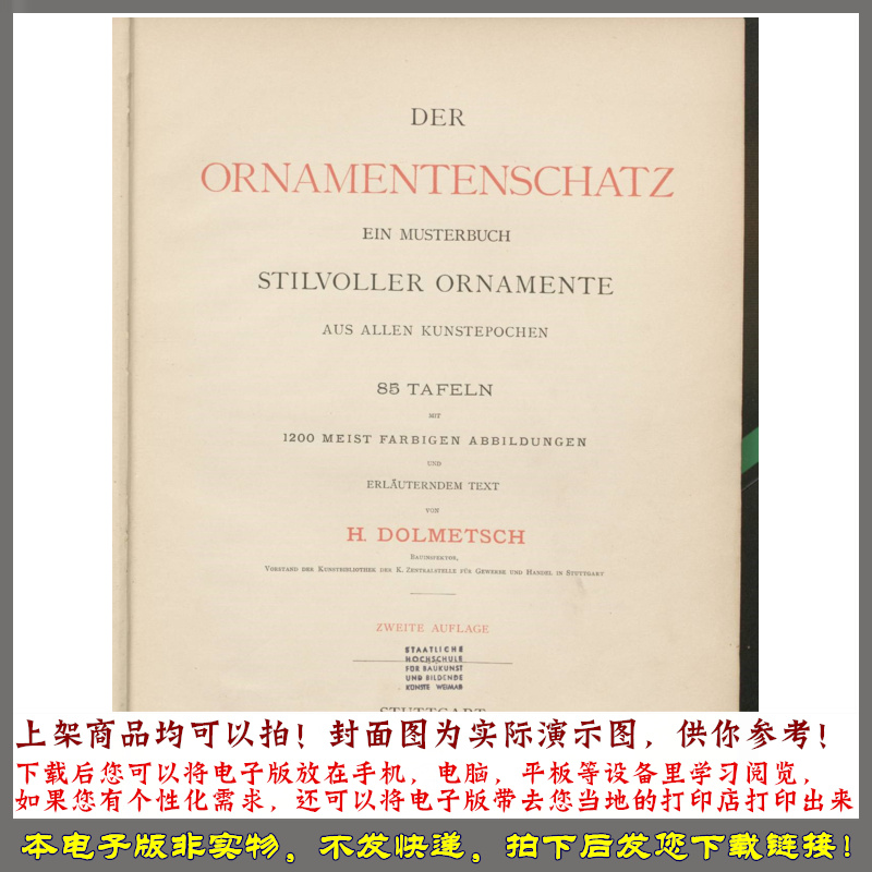 世界装饰图案.Der Ornamentenschatz 1889年 - 图0