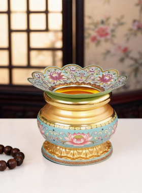 合金香灰拖供佛炉罩防掉灰家用莲花炉围防香灰掉落防尘供具佛具