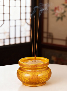 插香黑色香炉家用莲花陶瓷供佛仙家檀香薰炉室内佛堂观音供香炉