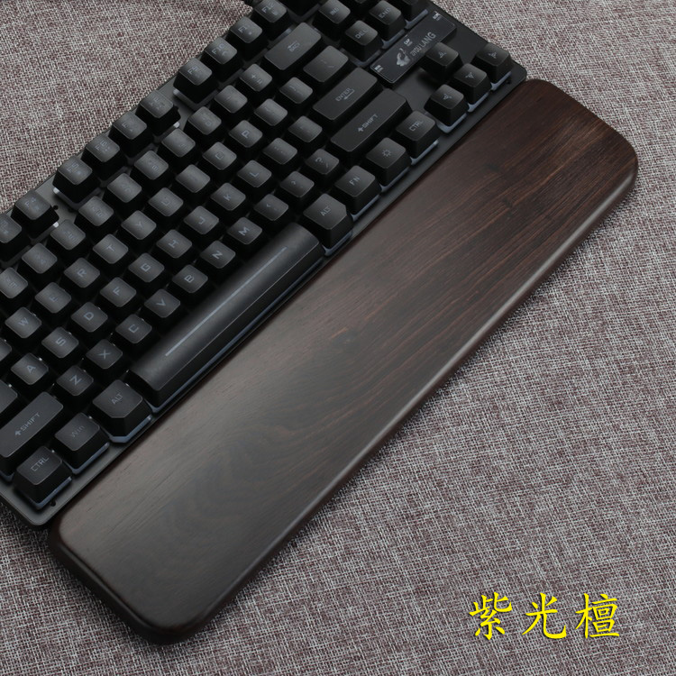 紫檀键盘手托机械键盘实木手托腕托腕垫掌托filco樱桃ikbc104 87 - 图0