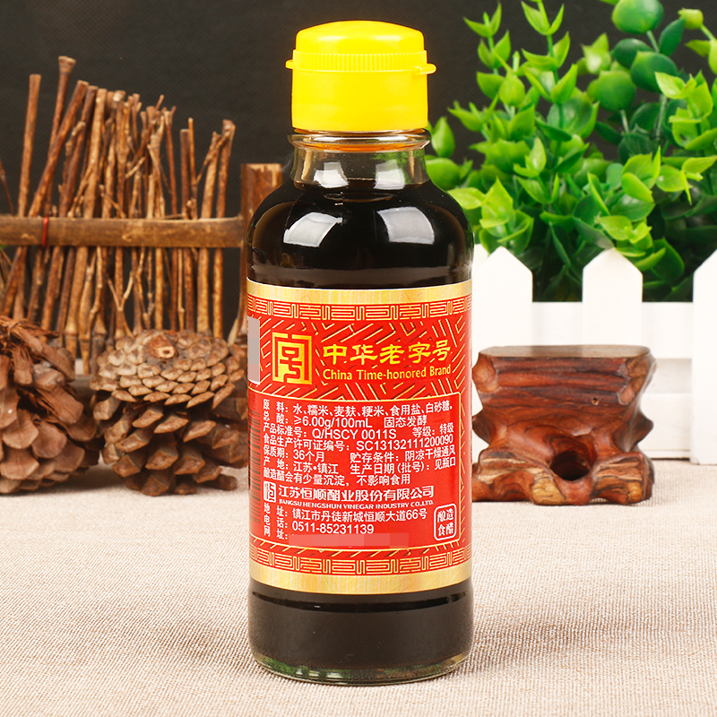 正品恒顺金优香醋特级155ml*4迷你小瓶装 镇江家用点蘸烹饪食用醋 - 图1