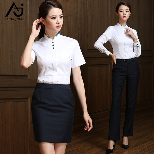 酒店前台工作服女高端职业制服套装物业客服高铁美容院工装清仓 - 图2