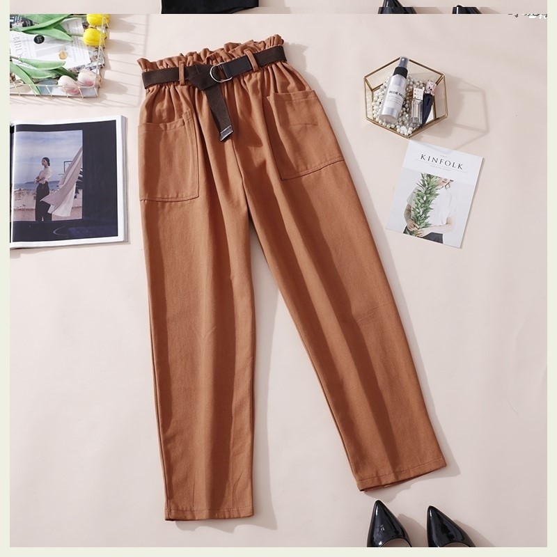 百搭味风九复古分花苞bf直筒2019裤 舒妮霏休闲裤