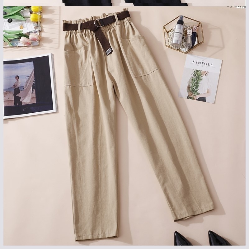 百搭味风九复古分花苞bf直筒2019裤 舒妮霏休闲裤