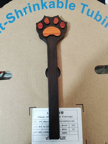 原创猫带爪梨花木乌檀双色拍子小圈实践工具戒尺藤条教鞭皮鞭神器 - 图3