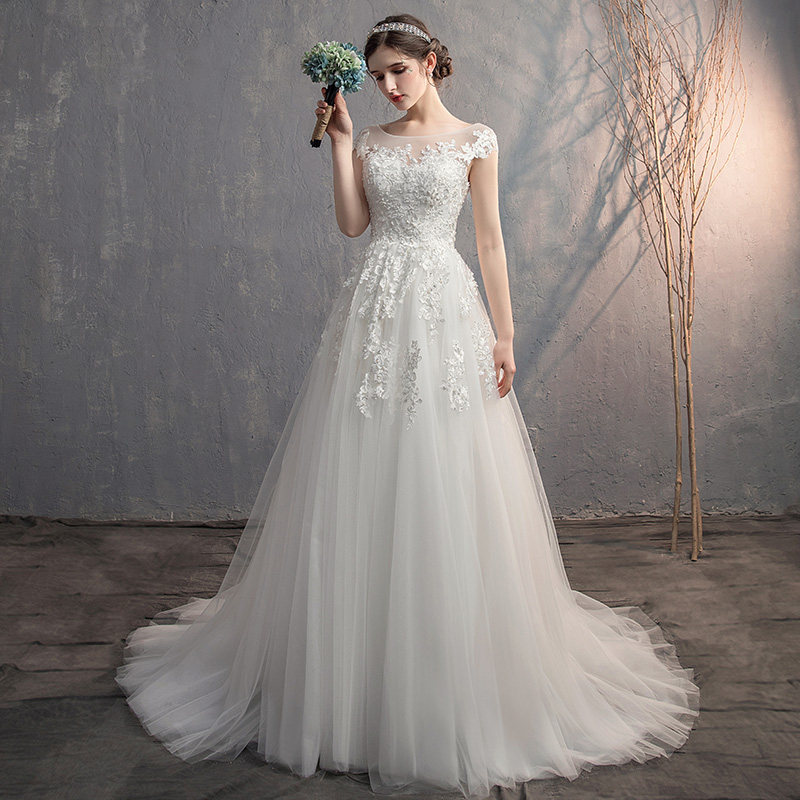 婚纱2020新款气质新娘女简约森系轻 皖裕婚纱