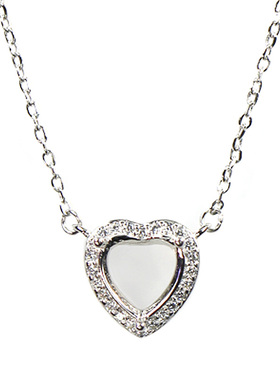 心形套链925纯银镀18K金O子链女