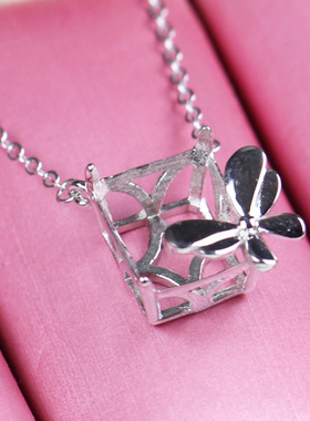 冰花切雷迪恩10X12宝石项链空托