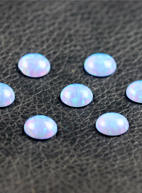 圆形平底时尚个性风夜光裸石戒面