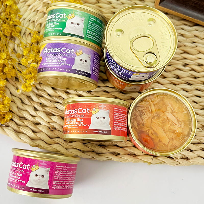 泰国进口AatasCat爱达思钻石晚宴金枪鱼主食猫罐头啫喱罐头80g,淘宝优惠券,粉丝福利购,淘宝优惠卷