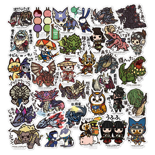 34张怪物猎人MonsterHunter游戏掌机macbook笔记本电脑ipad贴纸画 - 图3