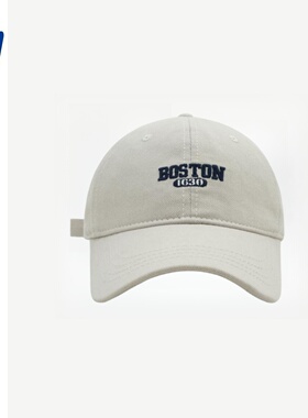 夏季新款BOSTON棒球帽韩版棒球帽子男女百搭鸭舌帽简约