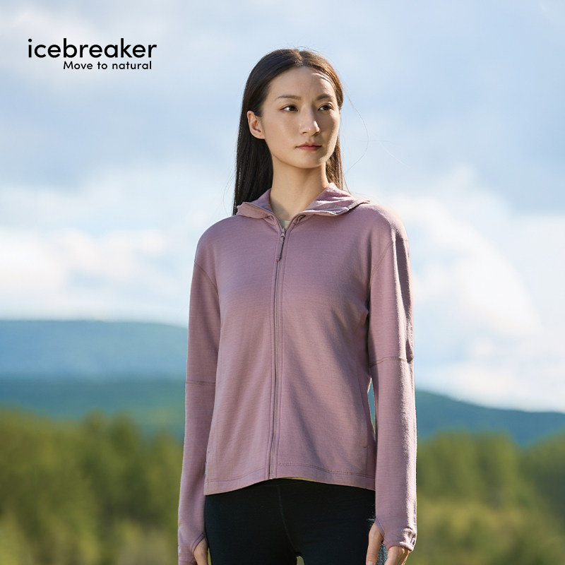 icebreaker美利奴羊毛女360 Realfleece加绒连帽外套户外运动徒步,淘宝优惠券,粉丝福利购,淘宝优惠卷