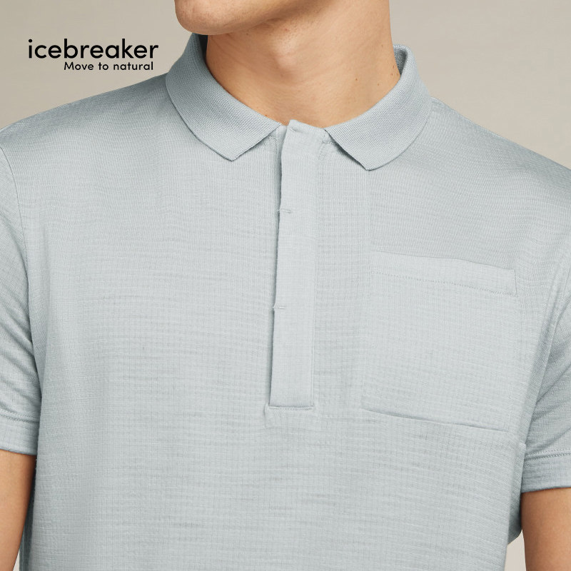 【王天辰同款】icebreaker美利奴羊毛男Explore凉感短袖POLO户外,淘宝优惠券,粉丝福利购,淘宝优惠卷