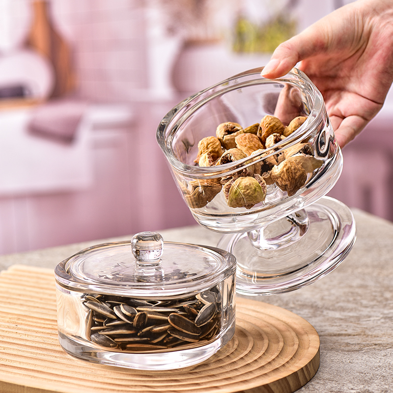 水晶玻璃糖果罐带盖欧式结婚糖果盒家用零食坚果储物罐首饰收纳盒 - 图3