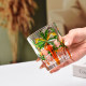 Flange Crystal Artificial Hand-painted Glass Creative Painted Cup Whisky Cup Foreign Wine Cup Home Drinking Cup Juice Cup