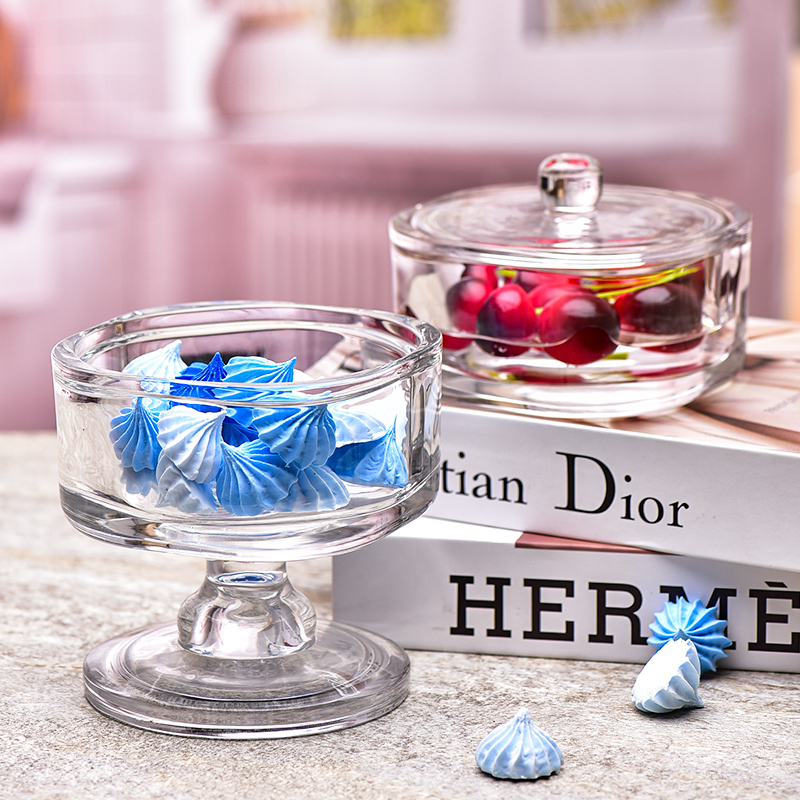 水晶玻璃糖果罐带盖欧式结婚糖果盒家用零食坚果储物罐首饰收纳盒 - 图0