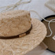 Stylish and elegant pure raffia summer sun hat