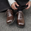 Niche British casual derby shoes square leather shoes for men and women