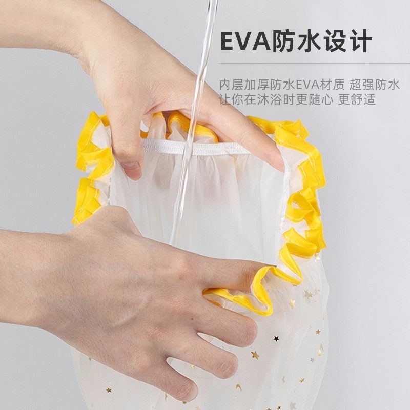 加厚浴帽防水沐浴帽淋浴双层头套帽厨房防油烟帽子女士款洗澡发套,淘宝优惠券,粉丝福利购,淘宝优惠卷