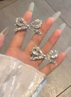 超闪水钻蝴蝶结刘海发夹